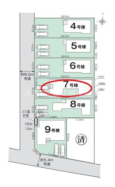 焼津市下小田中町 区画図
