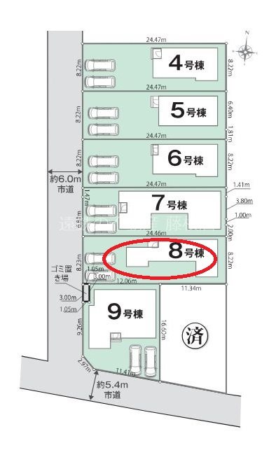 焼津市下小田中町 区画図