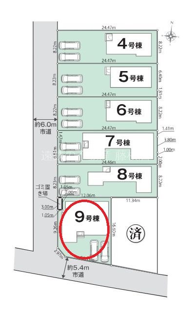 焼津市下小田中町 区画図