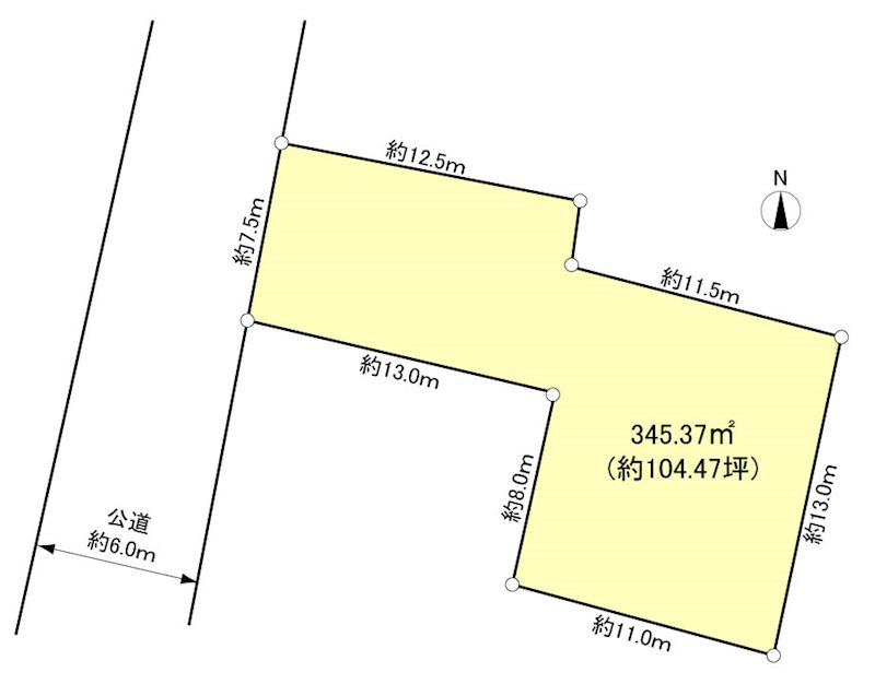 浜松市中央区和合町 間取図・土地図