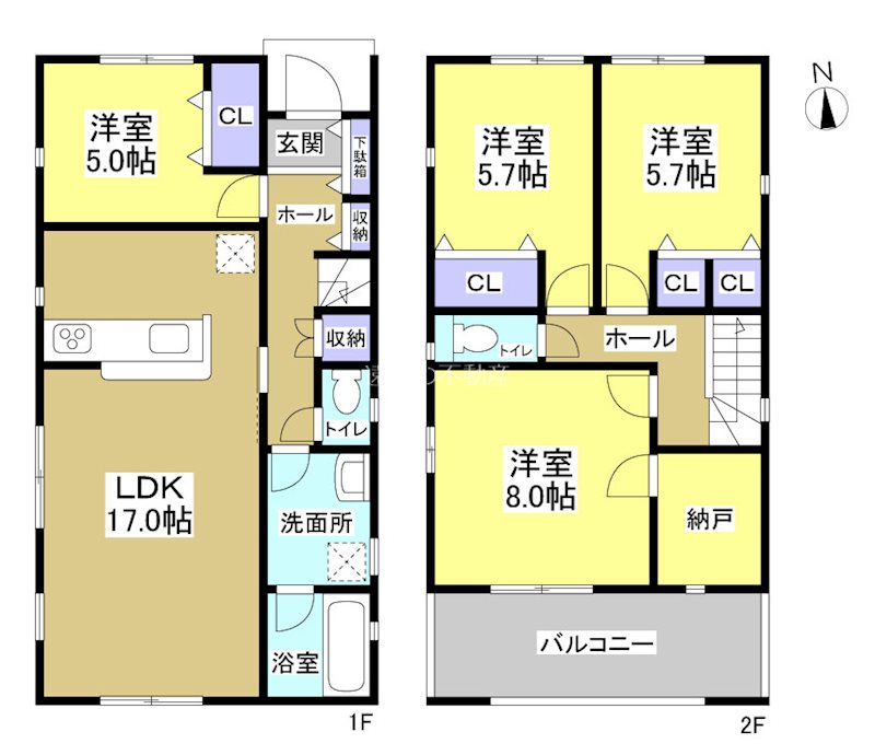 浜松市中央区豊町 間取図・土地図