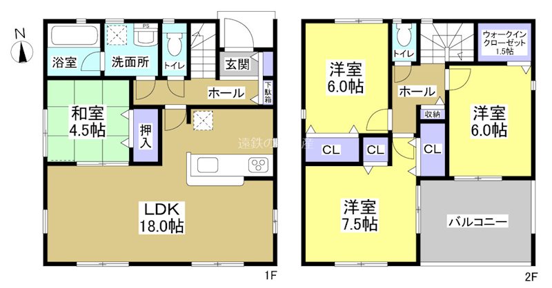 浜松市中央区豊町 間取図・土地図