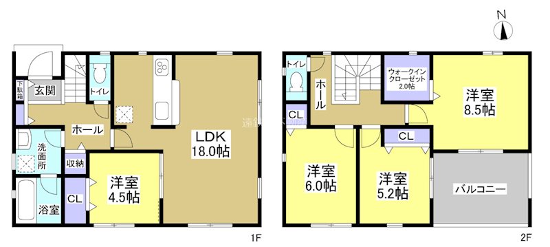浜松市中央区豊町 間取図・土地図