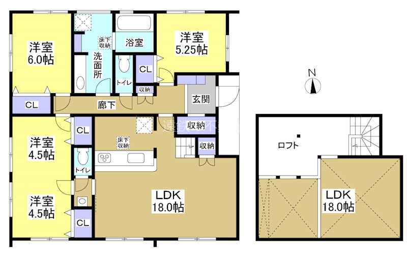 掛川市大渕 間取図・土地図
