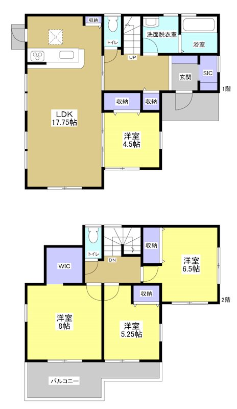 袋井市小山 間取図・土地図