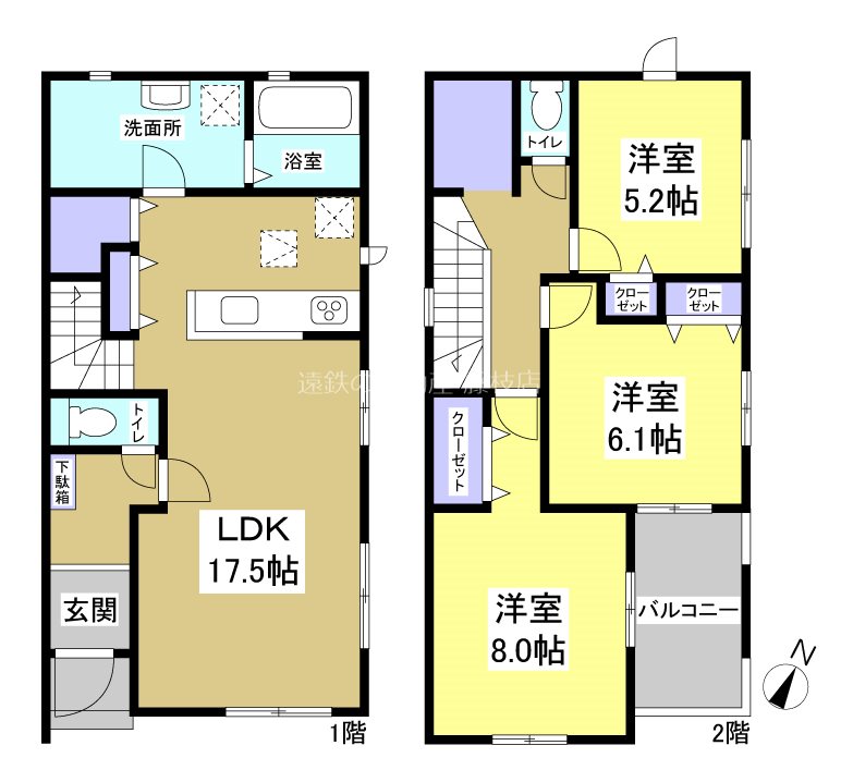 島田市中溝町 間取図・土地図