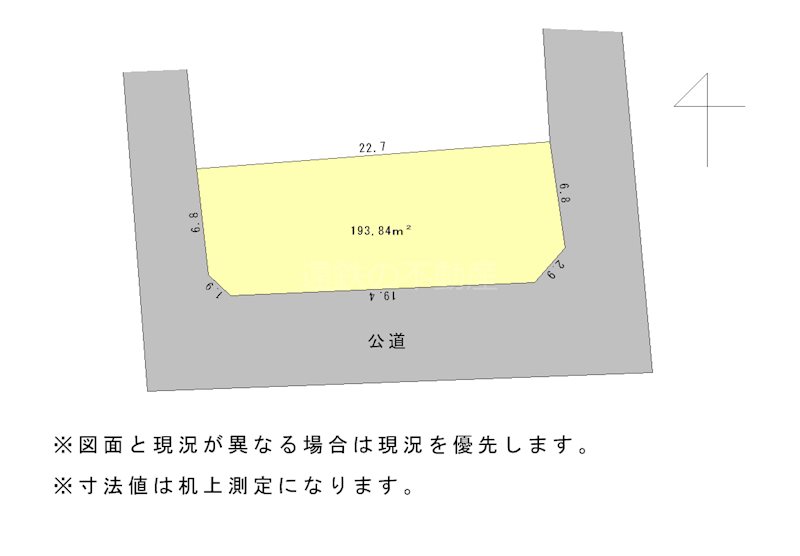 袋井市高尾 間取図・土地図