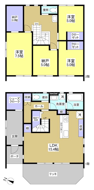 掛川市下垂木 間取図・土地図