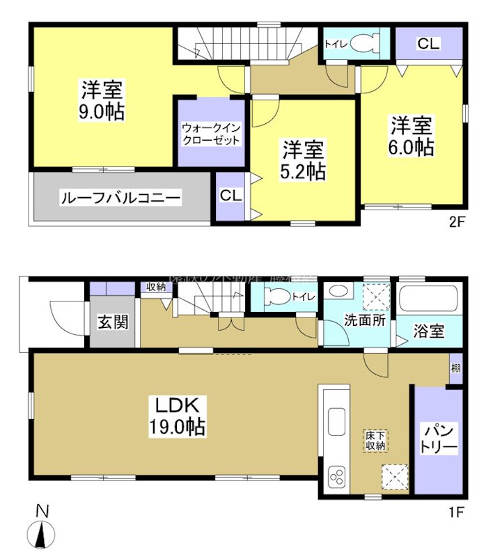 焼津市下小田中町 間取図・土地図