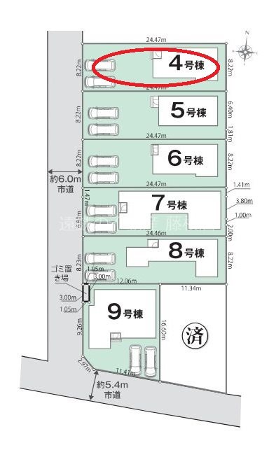 焼津市下小田中町 区画図