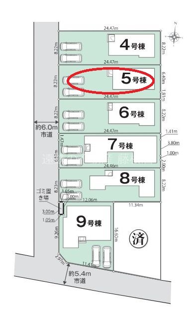焼津市下小田中町 区画図