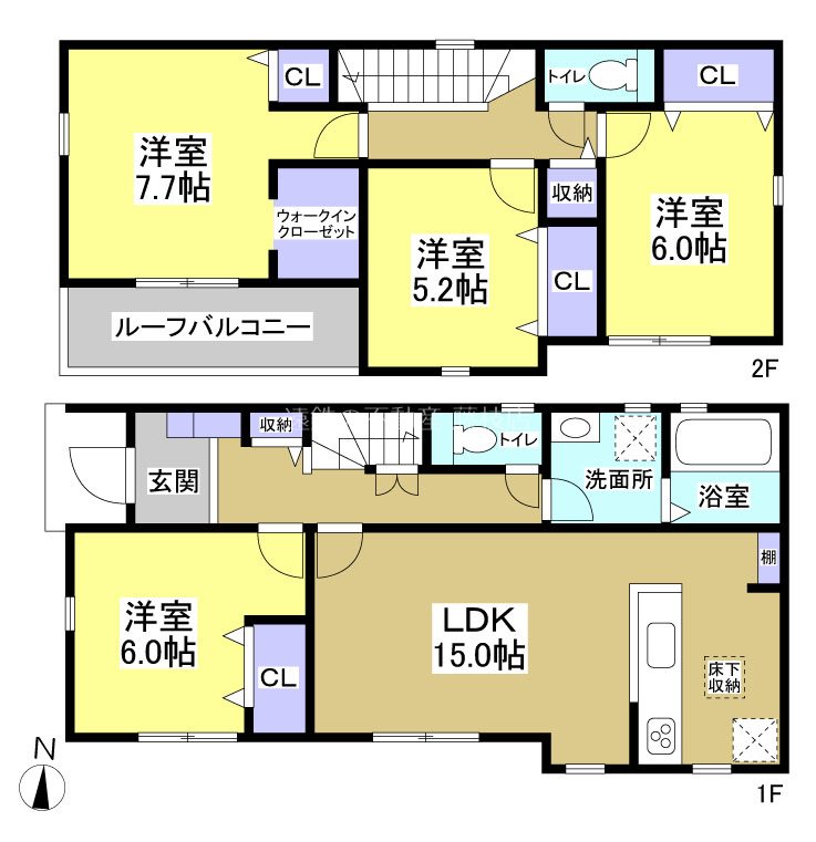 焼津市下小田中町 間取図・土地図