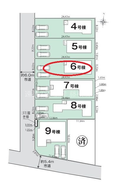 焼津市下小田中町 区画図