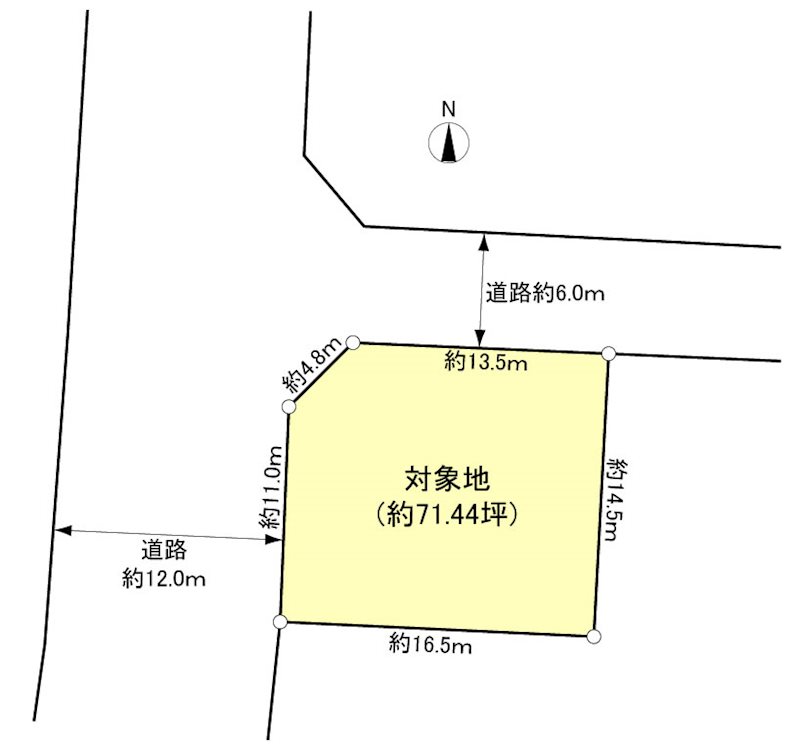 磐田市東新町 間取図・土地図