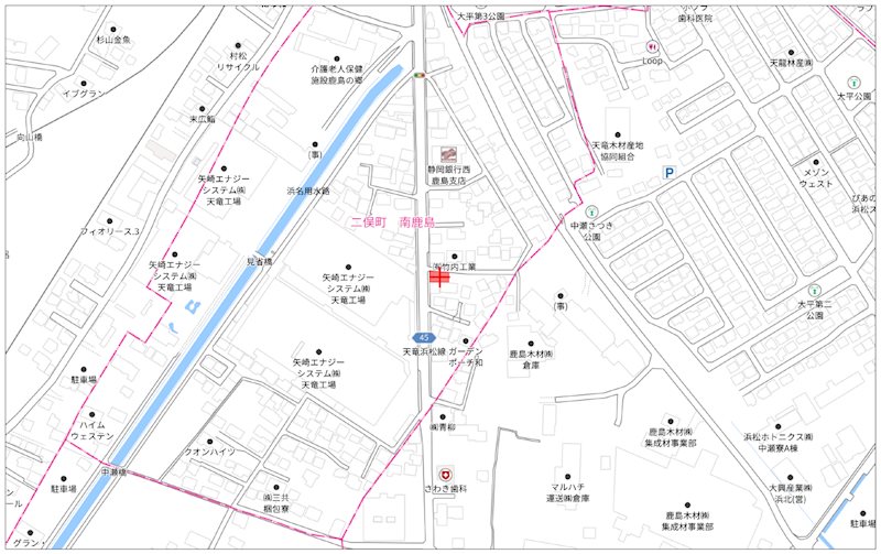 浜松市天竜区二俣町南鹿島  間取図・土地図