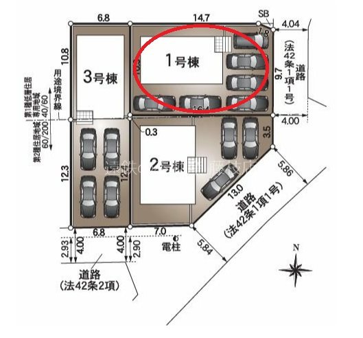 焼津市中根 区画図