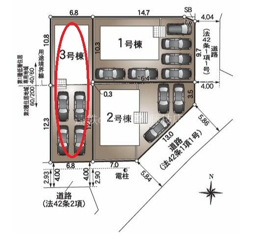 焼津市中根 区画図