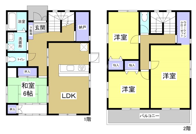 焼津市下小田中町 間取図・土地図