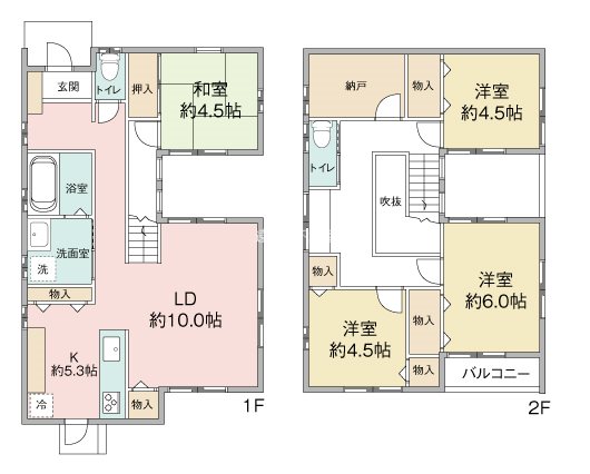 静岡県浜松市中央区葵西６丁目 間取図・土地図