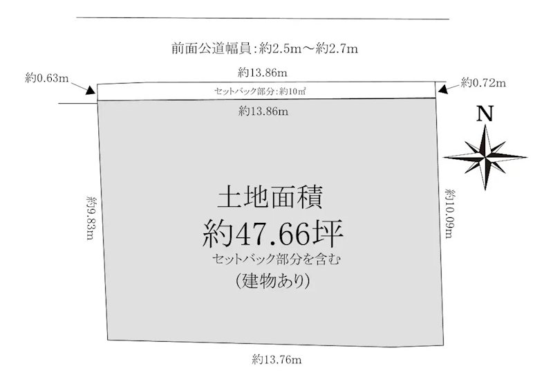 【会員限定】箕面市桜井2丁目 土地 間取図・土地図