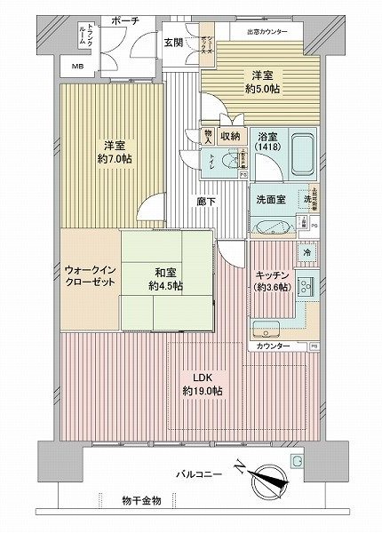 【会員限定】ルネ桜楓館千里中央 間取図・土地図