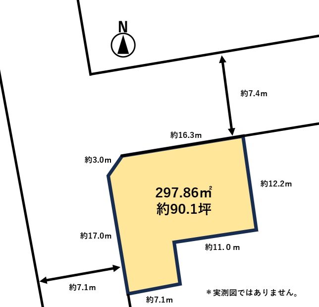 向原東1丁目　土地 間取り図