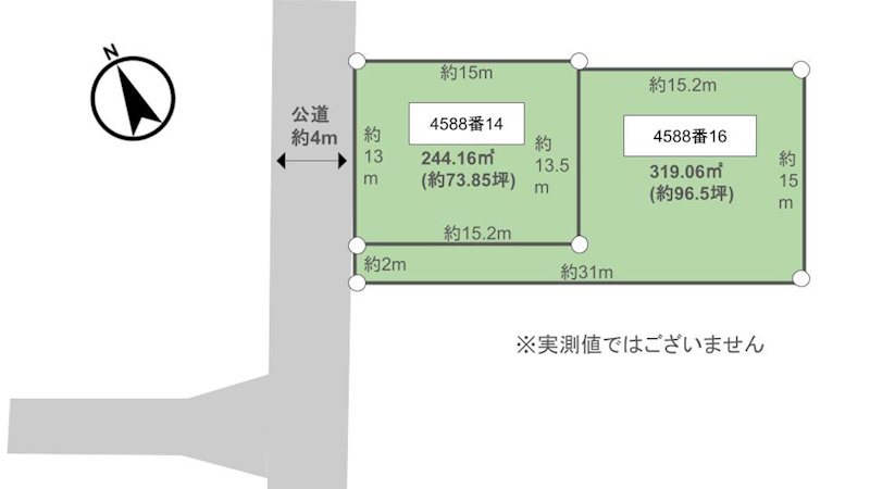 杵築市　大内4588　土地 間取り図