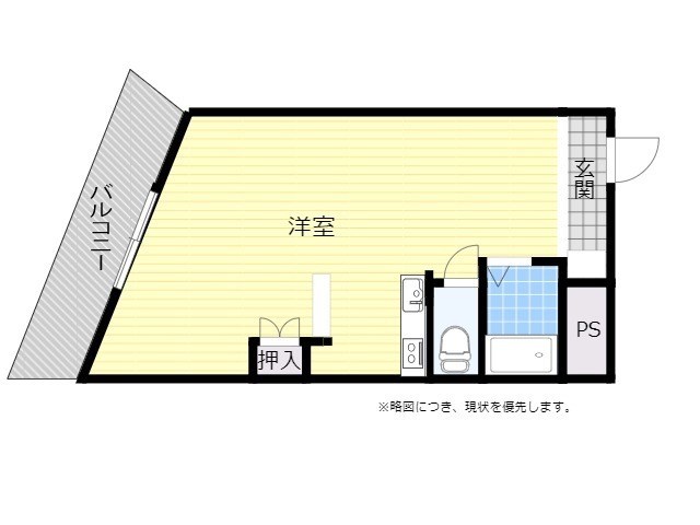 パレドール牧　　 605号室 間取り図