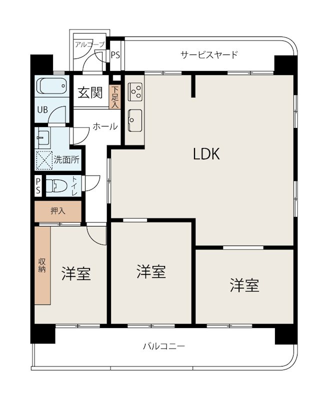 ハズドゥペール生石港 1102号室 間取り図