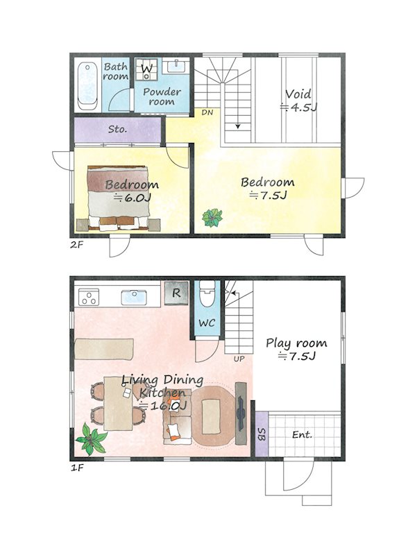 つのこばるヴィレッジ　A棟 間取り図