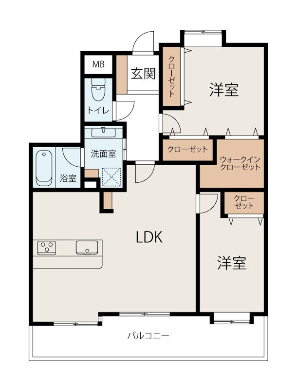 グランフォーレ中島ルネッサンス　803号室 803号室 間取り図
