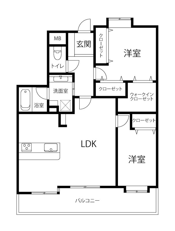 グランフォーレ中島ルネッサンス　803号室 803号室 間取り図