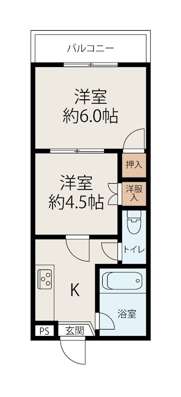 エンブレム大分三佐 306号室 間取り図