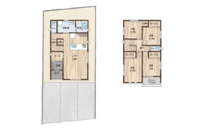 AG-HOUSE上宗方　D棟 間取り図