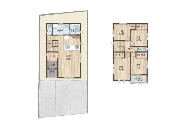 AG-HOUSE上宗方　C棟 間取り図