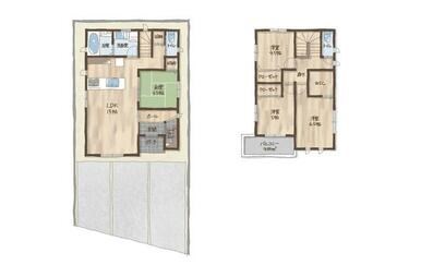 AG-HOUSE萩原C棟 間取り図