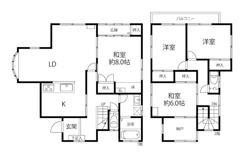 明野高尾4丁目　戸建 間取り図