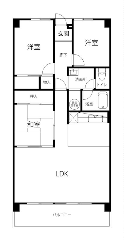 サンライズ豊府 812号室 間取り図