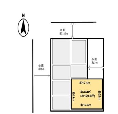 花園1丁目　土地 間取り図