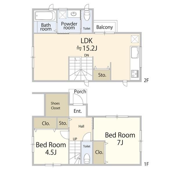 AG-HOUSE東津留　A棟 間取り図