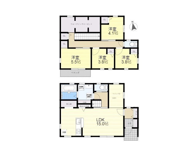 猪野808番11　戸建 間取り図