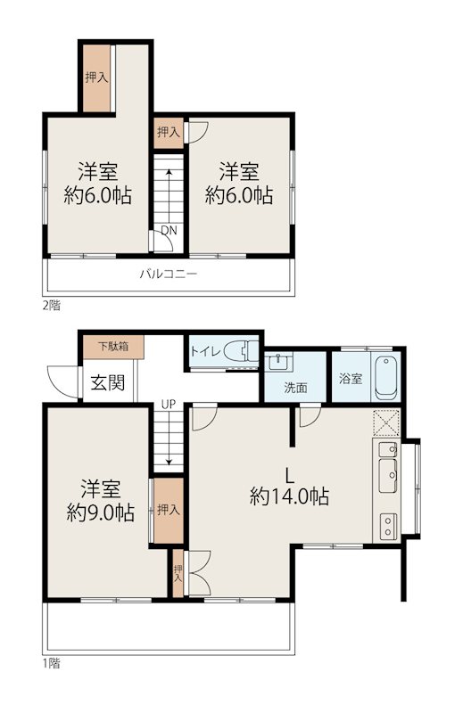 松が丘1丁目　戸建 間取り図