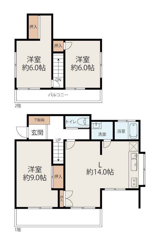 松が丘1丁目　戸建 間取り図