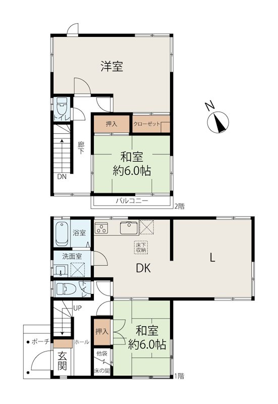 横田二丁目　 戸建て 間取り図