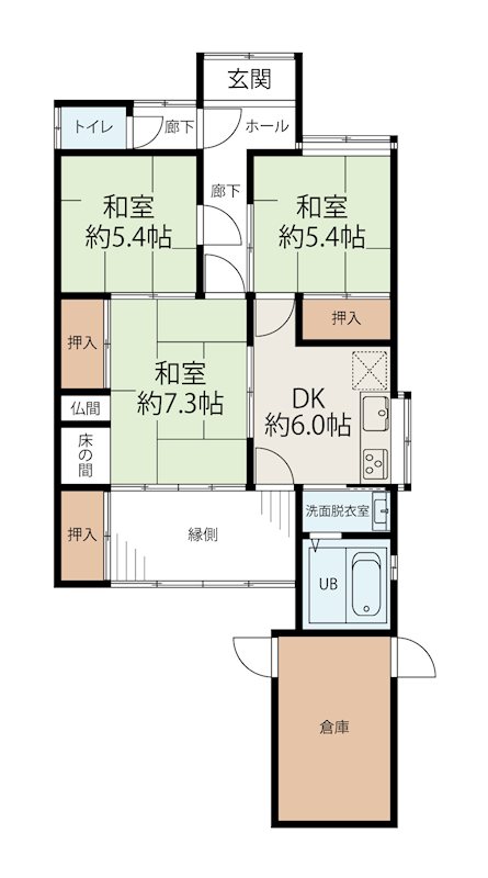 中津市金谷2357　戸建 間取り図