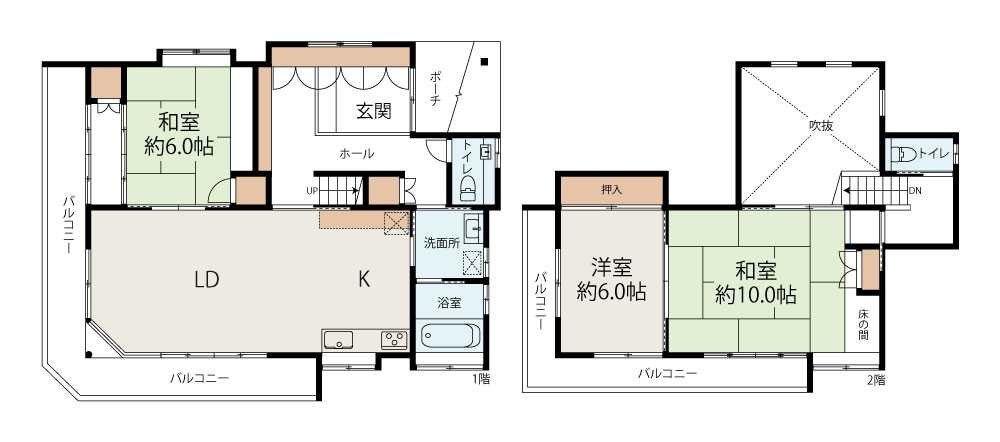 別府市大字亀川　戸建て 間取り図