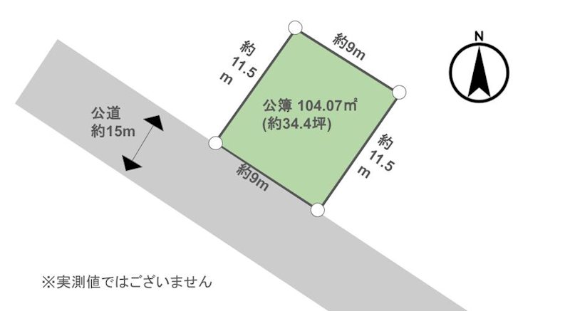 田室町　土地　31.65坪 間取り図