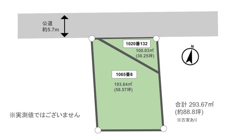ふじが丘南2丁目　土地 間取り図