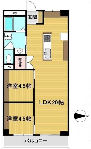 桂ガーデンハイツ 間取図・土地図