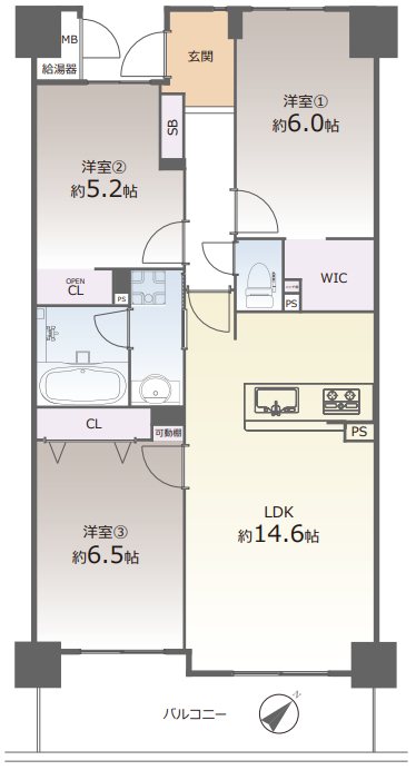 グラン・コート嵐山 間取図・土地図